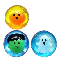 Best-seller transfrontalier : Boule anti-stress souple en caoutchouc phosphorescente à rebond lent, motif tête de citrouille dumpling, pour Halloween