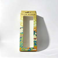 Boîte d'emballage en carton pliable avec fenêtre en papier kraft imprimé sur mesure pour banque d'alimentation et produits électroniques