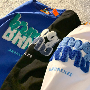 Men Bear Embroidered T Shirt 100% Cotton Knitted O Neck Short Sleeve Tee Custom Logo Casual Streetwear - Product Image 6