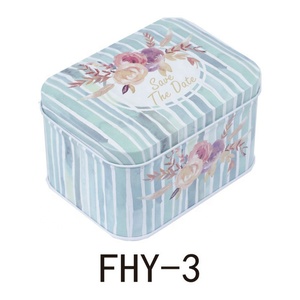 Custom Printed Design European Style Empty Tin Rectangle Recipe Box Tin For Cards TB2021042901