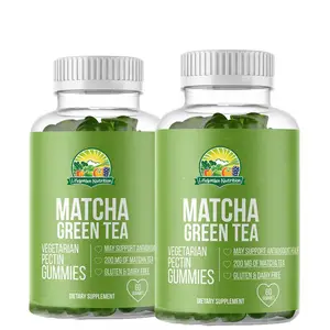 Lieferung OEM individualisiertes Matcha-Energie-Gummi-Grüntee Entgiftung und Reinigung Matcha-Grüntee-Extrakt Gummi-Vitamin mit Grünem Tee