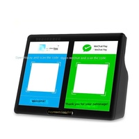 Haut-parleur portable sans fil noir pour notifications de paiement par QR code, garantie 10 ans, notification de paiement Alipay/WeChat