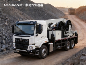 Nuovo <span class=keywords><strong>Camion</strong></span> Diesel Elettrico 6x4 per Posa Cavi con Bobina Idraulica per Operazioni Minerarie in Grande Cava Aperta, Alta Capacità di Carico - Product Image 1