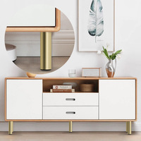 Pieds de meubles réglables en alliage d'aluminium pour canapé, table basse, armoire de salle de bain – Modèle moderne et simple