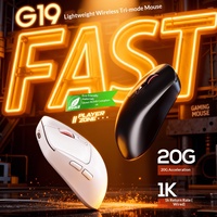 Ratón Inalámbrico Ligero Tri-Modo para Juegos, Ratón Ergonómico RGB con Cable 2.4G para PC de Escritorio y Deportes Electrónicos