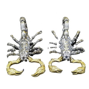 Collar con Colgante de Escorpión <span class=keywords><strong>Rey</strong></span> de Plata de Ley 925 PANKOO al por Mayor, Chapado en Rodio, Joyería de Moda, Regalo - Product Image 1
