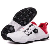 Nouvelles Chaussures de Golf Antidérapantes Homme Femme à Boucle Rotative, Crampons à Pointes, Tige en Maille, Semelle en Caoutchouc, Légères et Respirantes, Modèle Athlétique