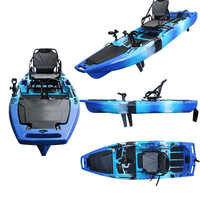 Kayak de pêche léger et écologique Vicking de 9 pieds, 1 personne, avec hélice en HDPE, bateau modulaire prêt pour la navigation sur les rivières
