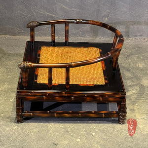 Bamboo Zen Chair Lacquered Meditation Seat Chinese Style Living Room Chair Adult Use - Product Image 1