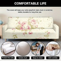 Günstige Sofabezüge vom Hersteller, Rosa-Beige Sofaschoner, Superelastischer Staubdichter Sofabezug