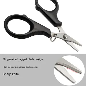 Forbici di alta qualità PE/Dyneema linee da pesca strumenti di pesca taglio affilato con disegno antiruggine per il taglio di fili intrecciati - Product Image 1