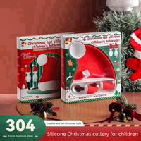 Cuillère de Noël en Acier Inoxydable Cuillère et Fourchette de Noël avec Boîte Cadeau