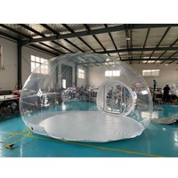 Tente bulle gonflable transparente de luxe en PVC, 16 pieds, imperméable, pour mariages et fêtes, utilisable en toutes saisons