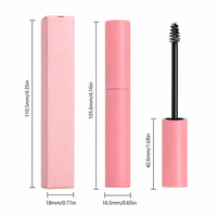 Gel à sourcils de marque privée en tube noir avec applicateur rotatif, produit de maquillage pour sourcils, gel coiffant pour sourcils