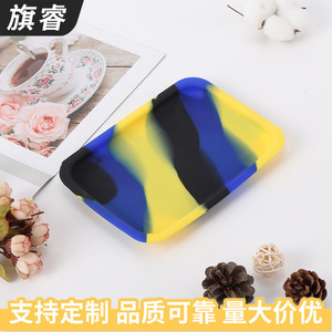 Silicone Storage Tray Rectangle Custom Color Pattern Single Compartment Tobacco Storage Tray - Product Image 4