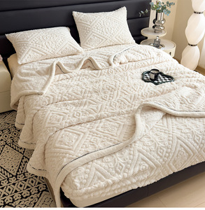 Drap-housse et <span class=keywords><strong>taie</strong></span> d'<span class=keywords><strong>oreiller</strong></span> en polyester molleton de <span class=keywords><strong>flanelle</strong></span> motif damassé lavable en machine pour usage domestique - Product Image 6
