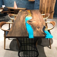 Usine Personnalisé Époxy Table en Résine époxy En Option couleurs et En bois dalles QUANTITÉ MINIMALE DE COMMANDE 1 pièce 8 pieds 3 pieds