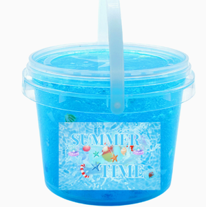 Slime bleu d'été avec décorations sur le thème de la mer dans un récipient transparent pour enfants de 8 à 13 ans, jouet unisexe - Product Image 5