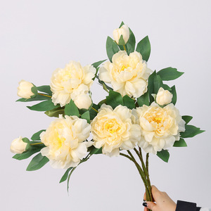 Fiori Artificiali in Tessuto Simil-Seta di Alta Qualità, Peonie per Decorazioni Matrimoniali e Pasquali, Stile Cinese Realistico - Product Image 4