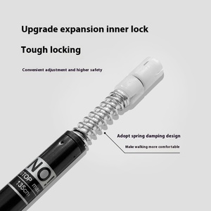 Bâton de marche réglable en alliage d'aluminium à trois sections pour la <span class=keywords><strong>randonnée</strong></span> en caoutchouc de <span class=keywords><strong>ski</strong></span> - Product Image 4