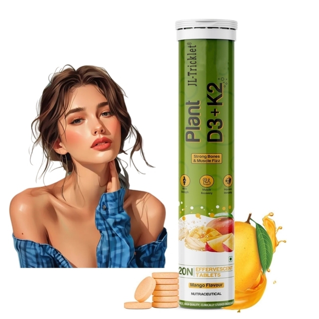 Julong OEM Plant Vitamin D3 K2 Effervescent Tablet Vegan Vitamin D3 Effervescent Tablet Stronger Bone & Heart VIT D & K Complex