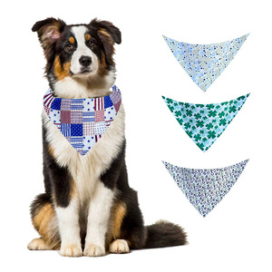 Fashion Pet Triangular Bib Bandanas For Dogs And Cats All Seasons Lattice Pattern <b>Neck</b> <b>Warmer</b> Scarf Accessory - Product Image 2