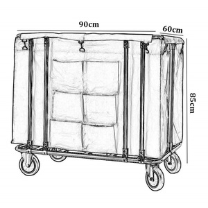 New Design Other Hotel Supplies Luxury <strong>Gold</strong> Metal Round Serving Bar Laundry Janitors Housekeeping Cart <strong>Trolley</strong> - Product Image 5