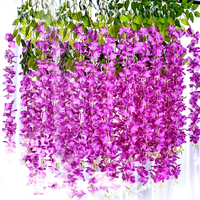 Wisteria Bunga Gantung Imitasi, Bunga Gantung Wisteria Murah untuk Dekorasi Pernikahan Rumah