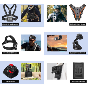 Kit d'accessoires pour caméra d'<span class=keywords><strong>action</strong></span> 50-en-1 HONGDAK Factory OEM : Sangle <span class=keywords><strong>de</strong></span> poitrine, support <span class=keywords><strong>de</strong></span> fixation pour casque, sangle <span class=keywords><strong>de</strong></span> tête pour GoPro et Insta360 - Product Image 2
