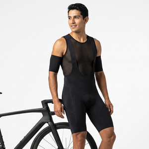 Pantalones Cortos de Ciclismo Ajustados para Hombre, Negros, Transpirables, que Absorben la Humedad, de Spandex y Nailon, sin Costuras - Product Image 6