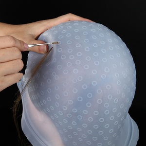 Bonnet <span class=keywords><strong>de</strong></span> coloration et <span class=keywords><strong>de</strong></span> mise en valeur en silicone réutilisable Outil <span class=keywords><strong>de</strong></span> coiffure durable pour les salons <span class=keywords><strong>de</strong></span> coiffure - Product Image 5