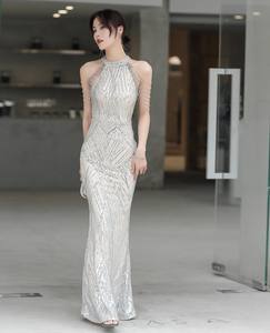 2025 OEM/ODM 핫 세일 여성 우아한 이브닝 가운 오프 어깨 인어 무도회 드레스 레이디 슬림 핏 파티 원피스 - Product Image 2