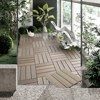 Dalles de terrasse modernes en WPC pour extérieur, étanches, écologiques, 30x30 60x60, carrées, antidérapantes, à clipser facilement, techniques brossées
