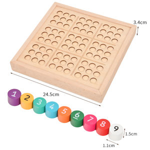 Jeu de société en bois pour enfants, <span class=keywords><strong>Sudoku</strong></span> logique, jeu éducatif de reconnaissance des couleurs, jeu de société interactif parent-enfant - Product Image 4