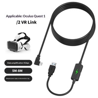 Câble VR Link de 5 mètres pour Meta Quest 2/3 Pico 4/3, câble de transfert de données à charge rapide 2A avec amplificateur de signal, câble de jeu VR PC