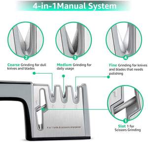 Afilador de <span class=keywords><strong>cuchillos</strong></span> 4 en 1 ideal para chef de calidad superior OEM afilador de <span class=keywords><strong>cuchillos</strong></span> de cocina - Product Image 3