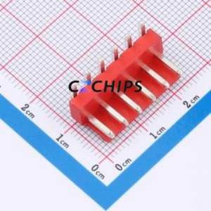 W396110K-6PR2123 Wire-to-Board Pin Header Bent Lead Through Hole,P=3.96mm Connector 1x2P 3.96mm Right Angle Insert VH - Product Image 1