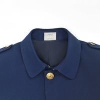 Ensemble Sur Mesure Bleu Marine Uniformes de Sécurité, de Pilote et de Garde Royale pour Hommes – Blazer et Pantalon en Polyester/Coton en Promotion