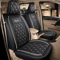 Noir et rouge universel Fit pas cher protection Pvc ensemble complet étanche housse de siège de voiture en cuir Pu pour toyota corolla camry