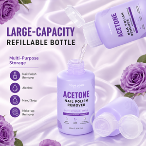 Removedor de Esmalte de Uñas K-Beauty de Uso Rápido, Sin Desperdicio, Poderoso para Eliminar Gel y Purpurina, Exclusivo para Salones de Uñas, con Acetona - Product Image 3