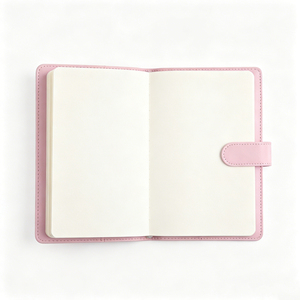 Pink Hardcover <b>Diary</b> Pu Cover Sewing Binding <b>A5</b> Size With Elastic Closure - Product Image 5