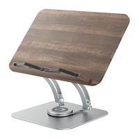 Support de livre réglable pour la lecture, support de livre rotatif à 360° °   Support de livre de recettes pliable avec base pivotante, porte-recettes, pinces élastiques pour pages
