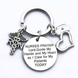 Porte-clés médical en acier inoxydable avec logo infirmier, porte-clés Prière du Seigneur pour infirmières, cadeau pour infirmières et médecins, porte-clés médical - Product Image 6