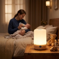 Lampe de bureau intelligente à capteur tactile 2026, couleurs RGB, veilleuse, lampe de chevet rechargeable par USB, contrôle tactile à intensité variable