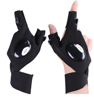 Gants LED flexibles et étanches portables avec lumière pour les doigts, pour le cyclisme, la pêche, la réparation mécanique, avec sangle magique