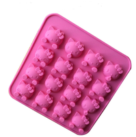 Kit d'embouts en silicone 3D écologiques motif chat mignon pour la décoration de gâteaux, outils DIY pour cupcakes, bonbons, pâte polymère, chocolat