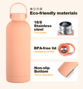 Bouteille isotherme en acier inoxydable à double paroi, sans BPA, anti-fuite, antidérapante, avec couvercle à poignée, portable, de la marque YEWAYOGA - Product Image 2