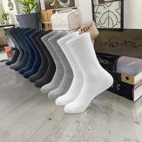 Chaussettes en coton tricoté décontractées pour hommes, logo personnalisé, polyester respirant, épaisseur standard, chaussettes en laine mérinos habillées d'hiver