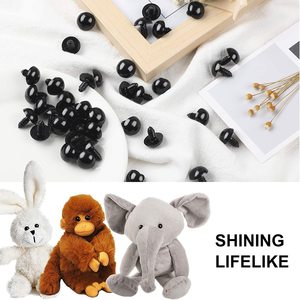 Yeux de sécurité en plastique noir pour jouets, artisanat de poupées, ours en peluche, fabrication de jouets en peluche, accessoires pour animaux amigurumi - Product Image 4