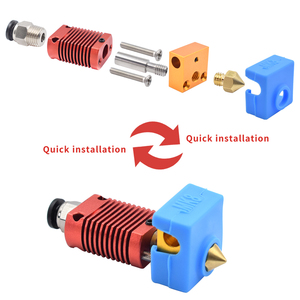 1 Juego de piezas de impresora 3D <span class=keywords><strong>MK8</strong></span> extrusora ensamblada Hotend Kit para impresora Ender 3 CR10 0,4mm 1,75mm <span class=keywords><strong>boquilla</strong></span> Cr10 Hotend - Product Image 5